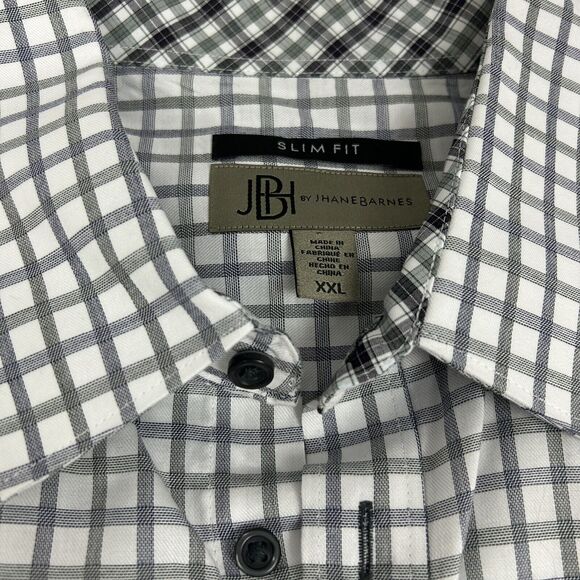 JBH By JHANE BARNES Long Sleeve Button Up Mens Sz XxL Slim Fit Shirt Collard - Picture 11 of 12